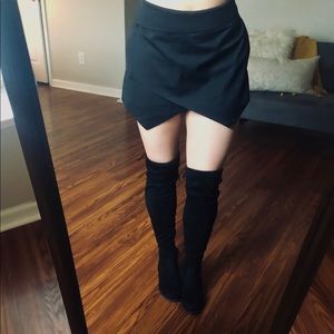 Black Asymmetric Skort